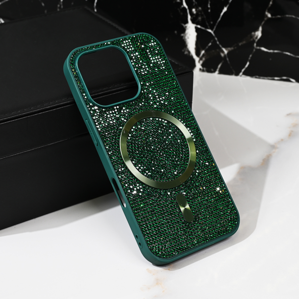 Maska za iPhone 16 Pro 6.3 Magsafe Glam zelena - 219438