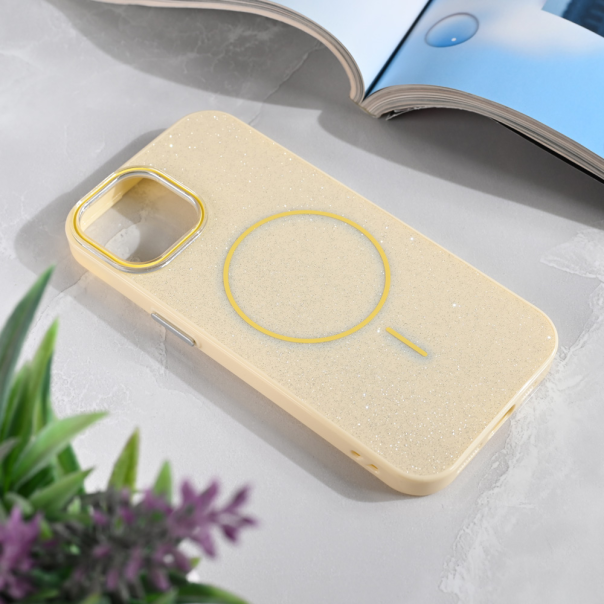 Torbica Magsafe Sparkle Dust za iPhone 15 6.1 zuta - 221014