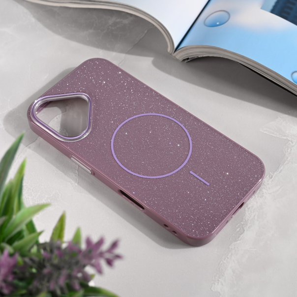 Maska za iPhone 16 6.1 Magsafe Sparkle Dust ljubičasta - 221018