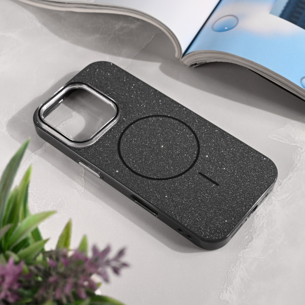 Torbica Magsafe Sparkle Dust za iPhone 16 Pro 6.3 crna - 221020