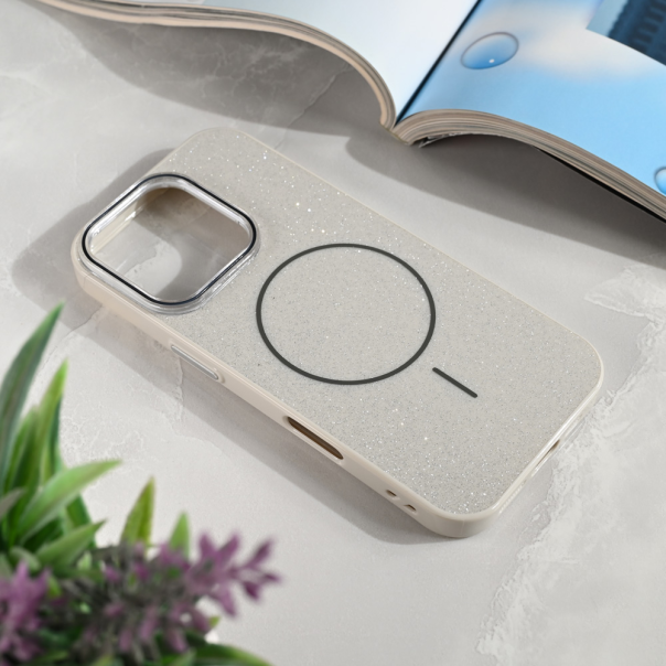 Torbica Magsafe Sparkle Dust za iPhone 16 Pro 6.3 srebrna - 221021