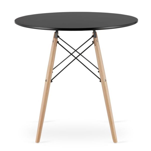 BOLZZ Torino okrugli sto 80 cm black - BOLTORTBLBLK