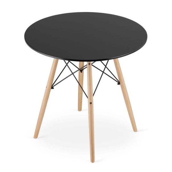 BOLZZ Torino okrugli sto 80 cm black - BOLTORTBLBLK