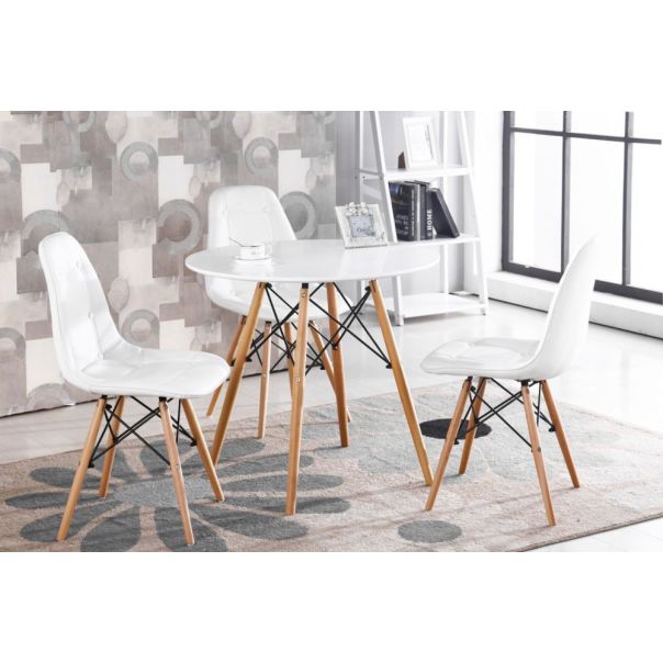 BOLZZ Torino okrugli sto 80 cm white - BOLTORTBLWHIT