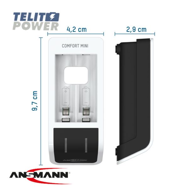 ANSMANN NiMH / NiCd punjač baterija COMFORT MINI sa 2 punjive AA/2100mAh baterije ANSMAN - EP3284964