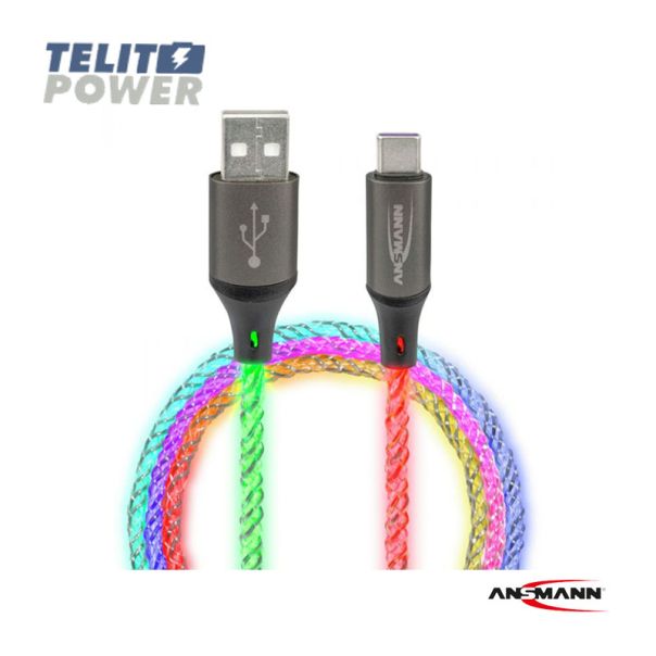 ANSMANN USB-A na USB-tip C kabl sa LED osvetljenjem 100cm ANSMANN - EP3283407