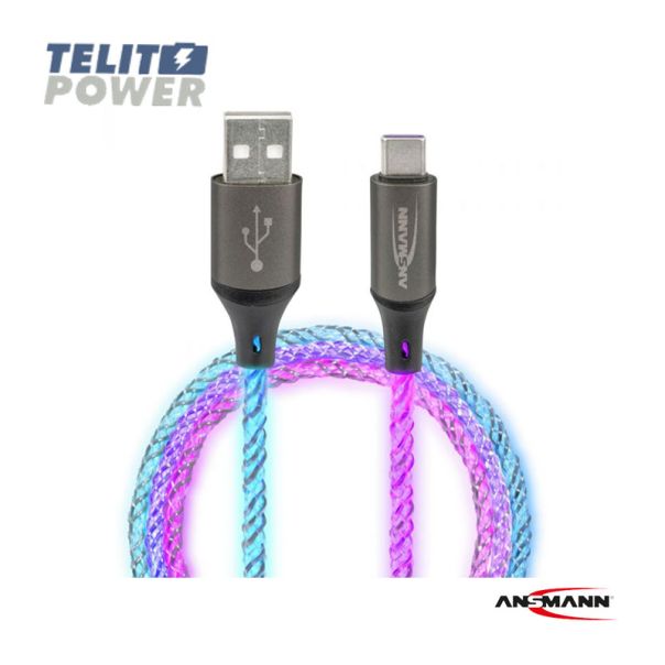 ANSMANN USB-A na USB-tip C kabl sa LED osvetljenjem 100cm ANSMANN - EP3283407