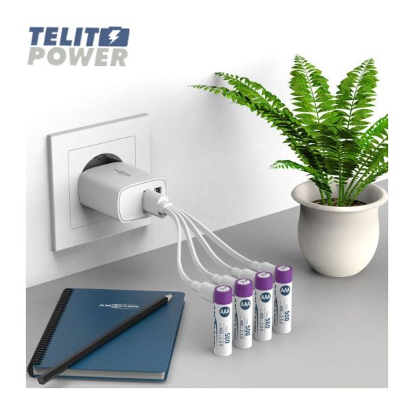 ANSMANN Punjiva Li-Ion 1.5V 500mAh AAA sa USB tip C ulazom za punjenje Ansmann 4 komada - EP3285581