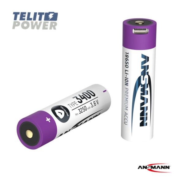 ANSMANN Punjiva Li-Ion 3.6V 3400mAh 18650 sa USB tip C ulazom za punjenje Ansmann - EP3286233
