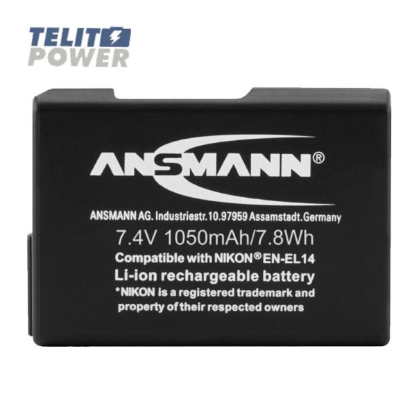 ANSMANN Baterija Li-Ion 7.4V 1050mAh za NIKON kamere A-Nik EN EL 14 ANSMANN - EP3283944