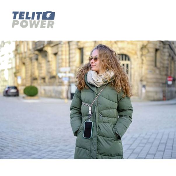 ANSMANN USB-C na USB-C kabl Lanyard – 120cm, 60W, roze, praktičan za nošenje - EP3285773