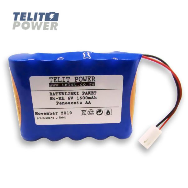 TELIT POWER Baterija NiMH 6V 1600mAh za ATOM TEX AT1117M monitor radijacije - EP3285033