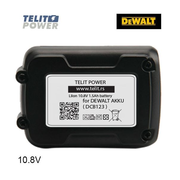 TELIT POWER 10.8V 1500mAh Li-ion baterija za DeWalt XR DCB121 – Zamenska baterija - EP3285533