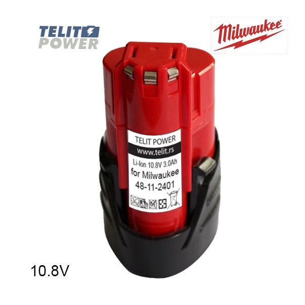 TELIT POWER Baterija za ručni alat MILWAUKEE M12 Li-Ion 10.8V 3000mAh - EP3283566