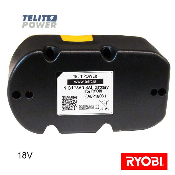 TELIT POWER 18V 1300mAh Baterija za ručni alat RYOBI ABP1801 ABP1803 BCP18172SM P100 P101 - EP3283638