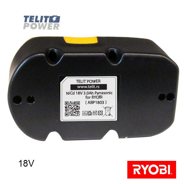 TELIT POWER 18V 3000mAh Panasonic - Baterija za ručni alat RYOBI ABP1801 - EP3284619