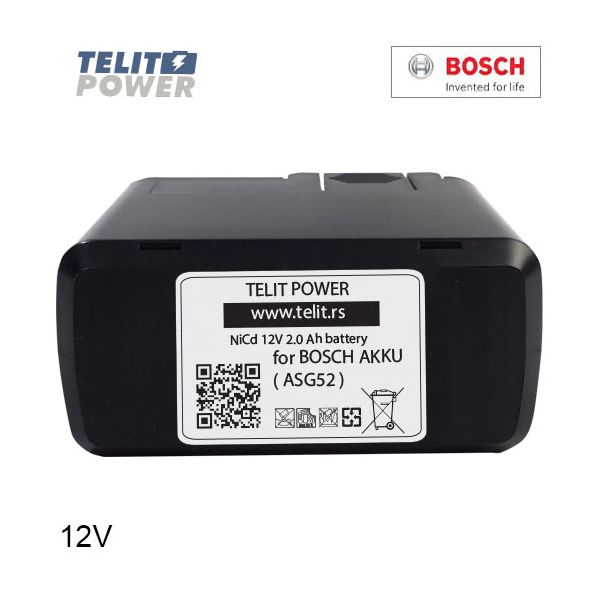 TELIT POWER 12V 2000mAh - Baterija za ručni alat BOSCH tip 2 ASG 52 - EP3284349