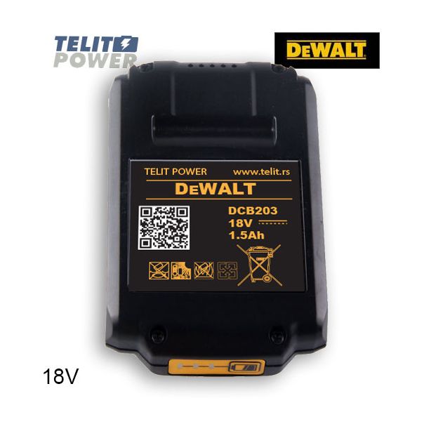 TELIT POWER 18V 1500mAh DEWALT LiIon DCB203 DCB181 - EP3287015