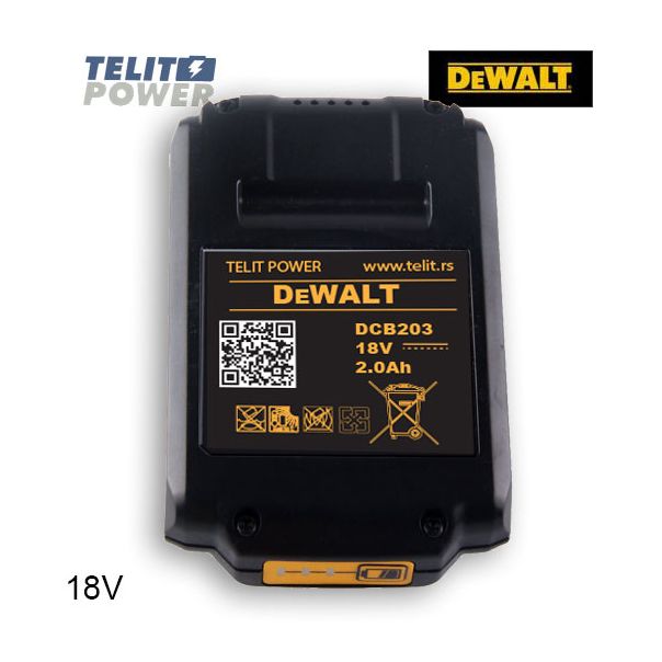 TELIT POWER 18V 2000mAh DEWALT LiIon DCB203 DCB181 - EP3283032