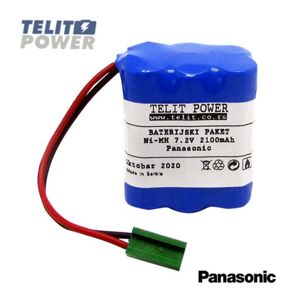 TELIT POWER Baterija NIMH 7.2V 2100mAh Panasonic za mašinu za reglažu trapa CEMB DWA400R/800 - EP3284526