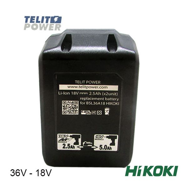 TELIT POWER HIKOKI Li-Ion 36V-2.5Ah / 18V - 5.0Ah BSL36A18 MULTI VOLT baterija - EP3283422