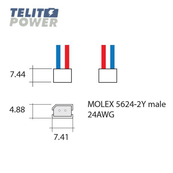TELIT POWER Konektor MOLEX 5264-2 Male 24AWG - EP3287243