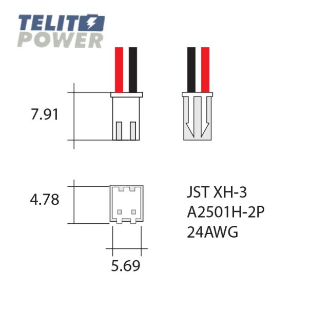 TELIT POWER Konektor JST XH-2 24AWG - EP3286871