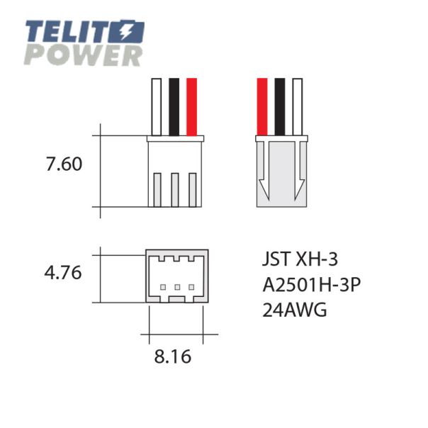 TELIT POWER Konektor JST XH-3 24AWG - EP3287375
