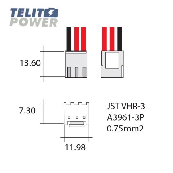TELIT POWER Konektor JST VHR-3 0.75mm2 - EP3286209