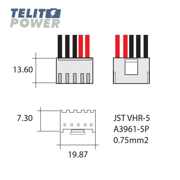 TELIT POWER Konektor JST VHR-5 0.75mm2 - EP3283338