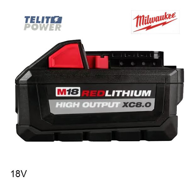 TELIT POWER Milwaukee REDLITHIUM M18 High Output 10Ah – 18V Li-Ion baterija - EP3283578