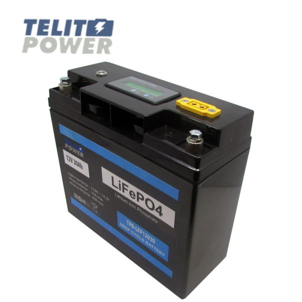 TELIT POWER LiFePO4 Akumulator 12V 30Ah sa LCD displejem i BMS 40A - EP3283998