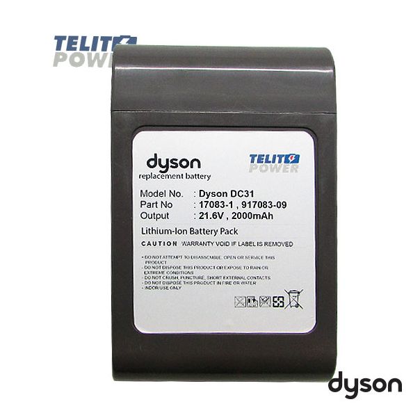 TELIT POWER DYSON DC31 baterija za usisivač Li-Ion 21.6V 2000mAh 917083-09 - EP3283320