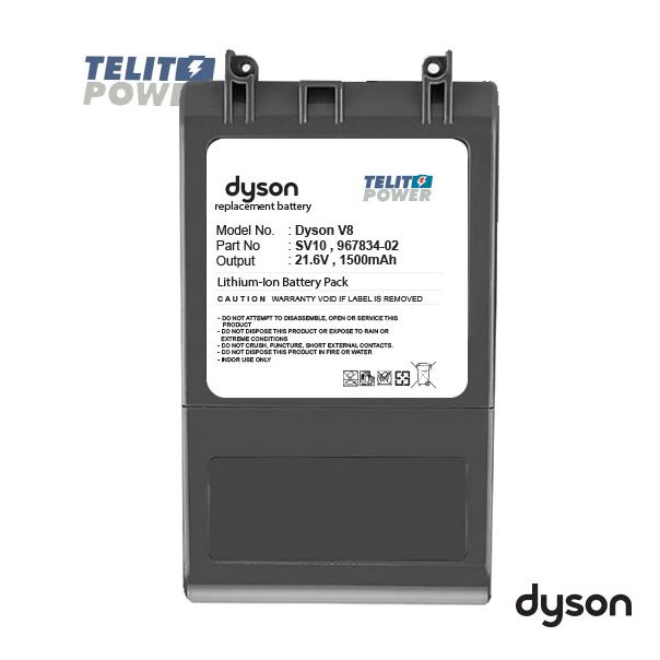 TELIT POWER DYSON V8 baterija za usisivač Li-Ion 21.6V 1500mAh 967834-02 - EP3286314