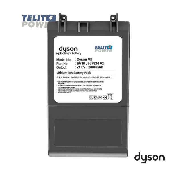 TELIT POWER DYSON V8 baterija za usisivač Li-Ion 21.6V 2000mAh 967834-02 - EP3284139