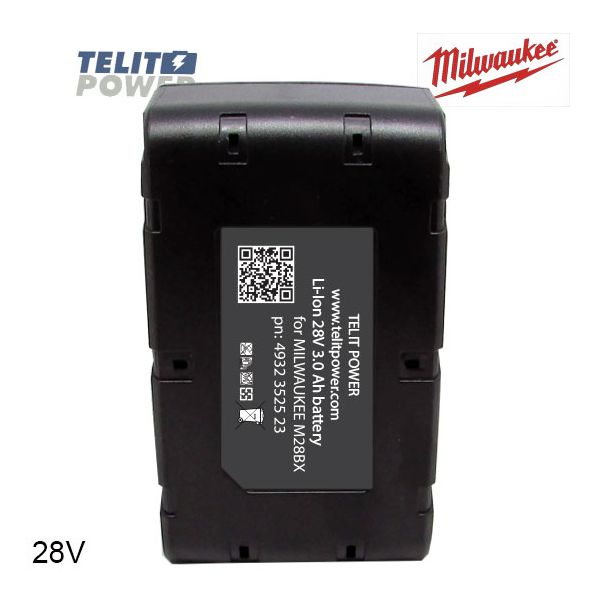 TELIT POWER Baterija za ručni alat MILWAUKEE M28 Li-Ion 28V 3000mAh - EP3284109