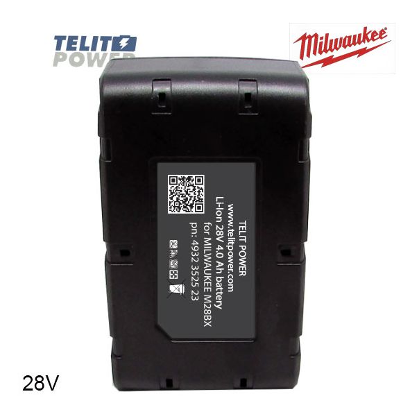 TELIT POWER Baterija za ručni alat MILWAUKEE M28 Li-Ion 28V 4000mAh - EP3283968