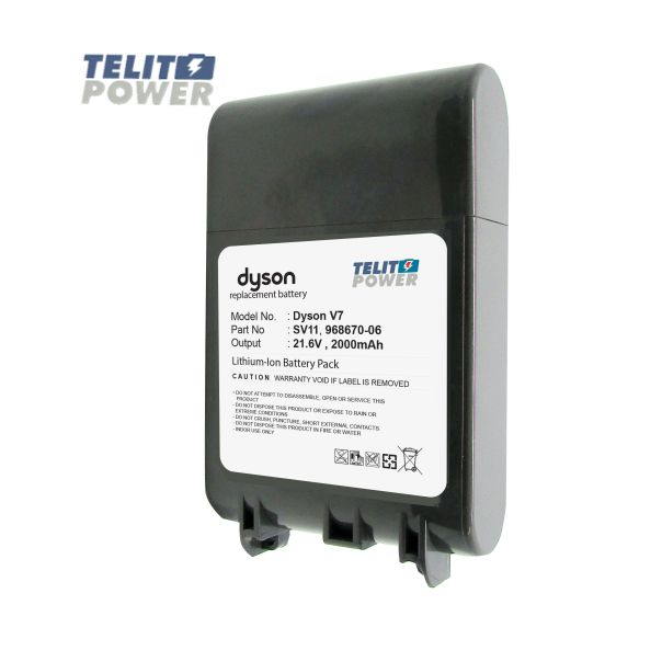 TELIT POWER DYSON V7 baterija za usisivač Li-Ion 21.6V 2000mAh 968670-02 - EP3286694