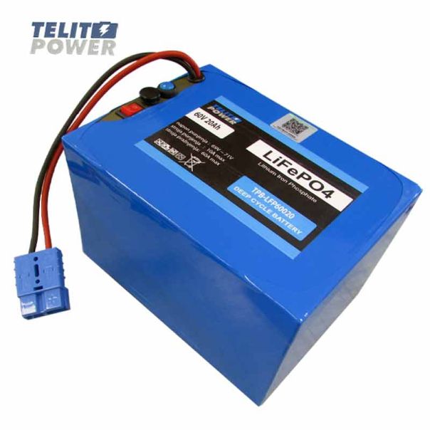 TELIT POWER LiFePO4 baterijski paket 60V 20Ah – BMS 60A, Bluetooth, ANDERSON konektor - EP3283269