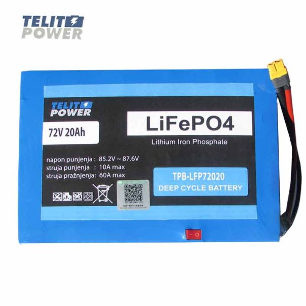 TELIT POWER Baterija za električni skuter 72V 20Ah – LiFePO4 Bluetooth konekcija - EP3284199