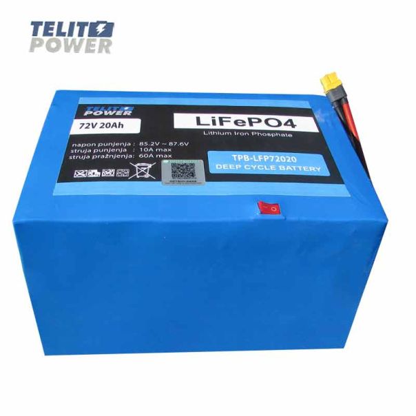 TELIT POWER Baterija za električni skuter 72V 20Ah – LiFePO4 Bluetooth konekcija - EP3284199