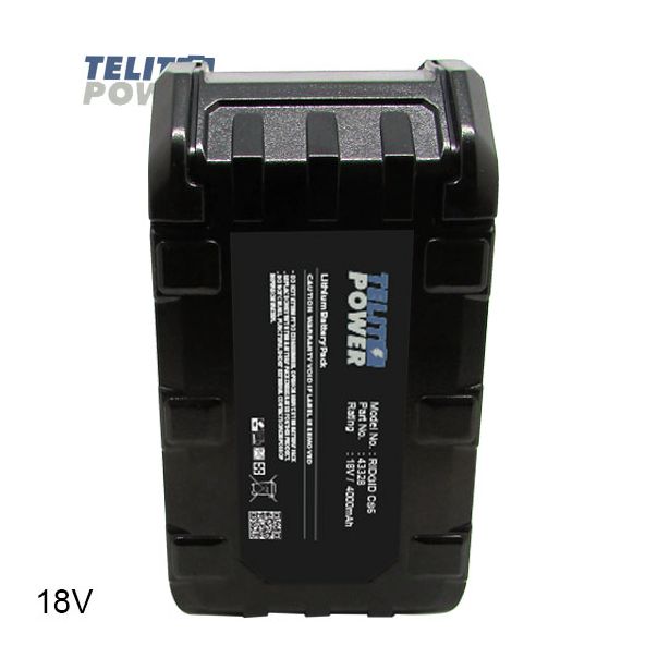 TELIT POWER Baterija za ručni alat RIDGID 43328 18 V, 4.0 Ah Li-Ion - EP3284916
