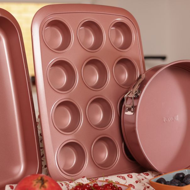 TEXELL Modla za mafine i projice 12 rupa Rose Gold TPRG-M320 - TPRG-M320