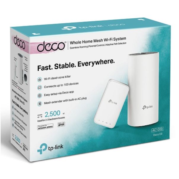 TP LINK TP-Link Deco E3 - Smart Home Mesh Wi-Fi System (2 pack) - TPL014