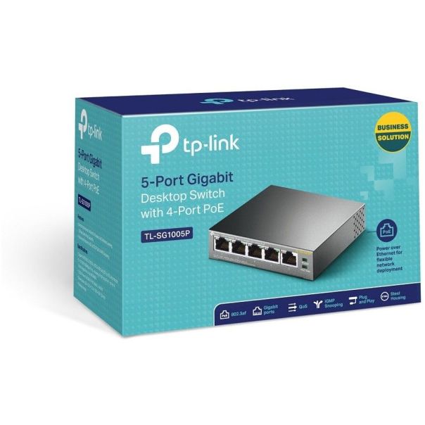 TP LINK TP-Link SG1005P Mettal sa 4 PoE-Ports - TPL030