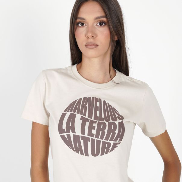 LA TERRA Majica kratak rukav naturale W - TRA253F801-92