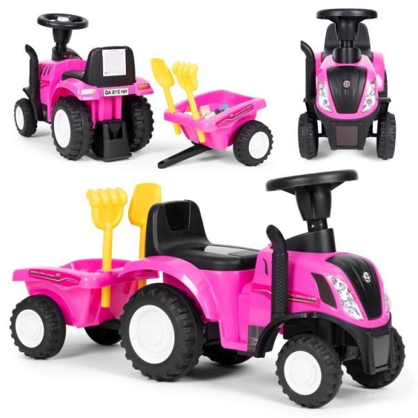 ECO TOYS Traktor sa prikolicom za decu, roze - 658T PINK