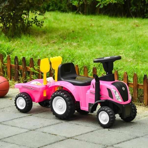 ECO TOYS Traktor sa prikolicom za decu, roze - 658T PINK