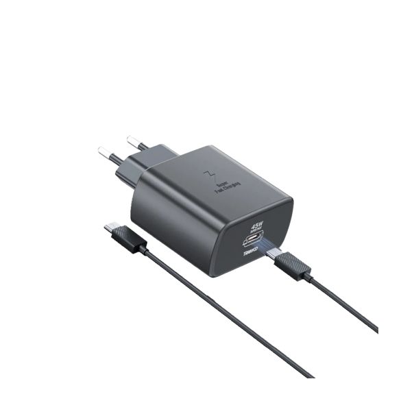 TRANYOO Kućni punjač T-SA7C 45WPD+KABL Type-C na Type-C 60W, crna - 1920002