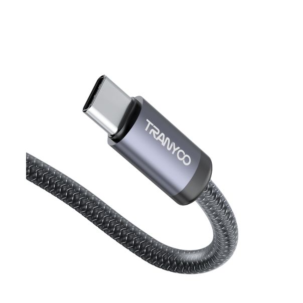 TRANYOO Kabl T-S20C, USB-A na USB-C, 1m (ojačani), crna - 1920007